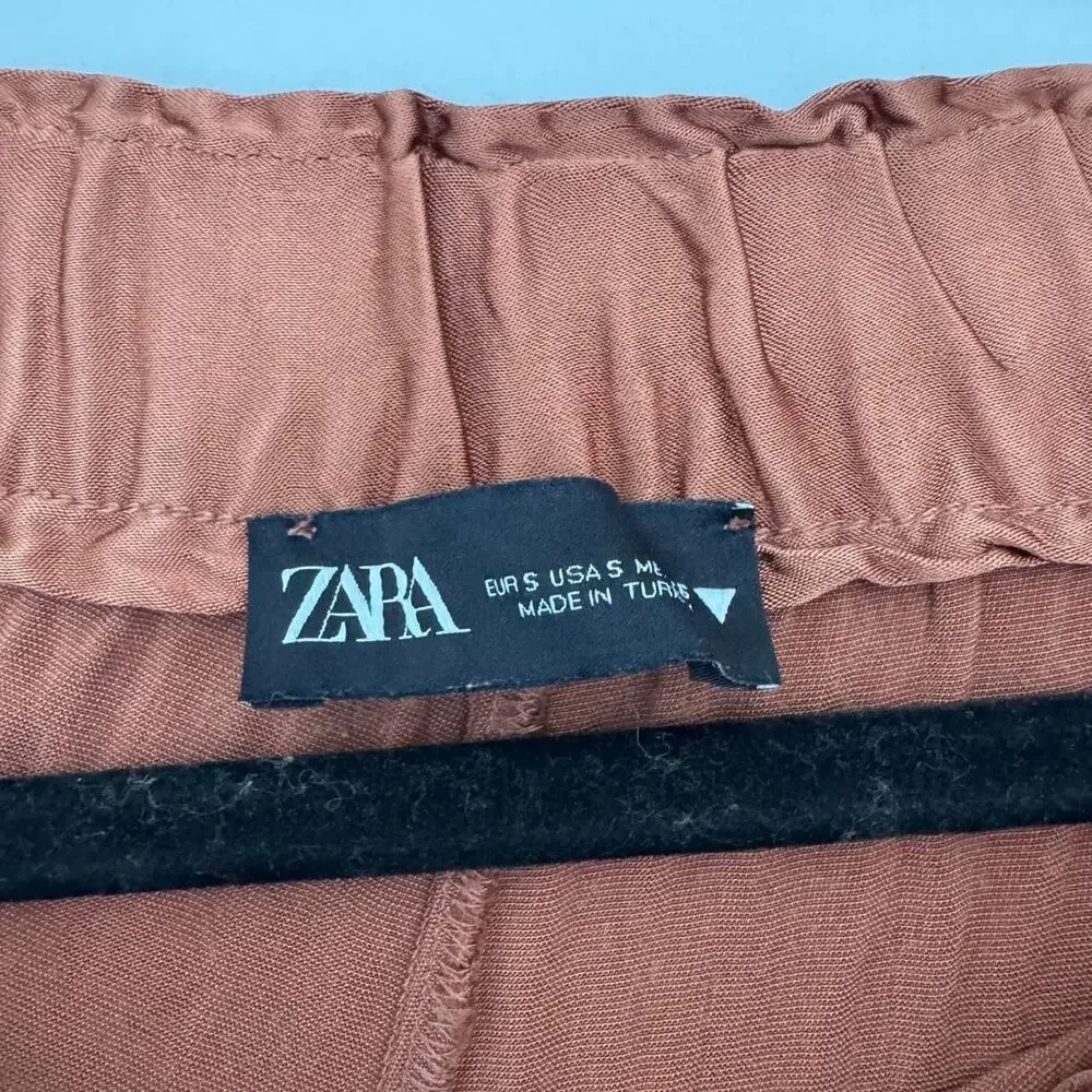 Zara copper satin wide leg pants - Picture 5 of 5